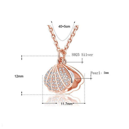Seashell Necklace Rose Gold Anti Tarnish - 