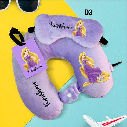 Travel Neck Pillow, Eye Mask & Luggage Tag Combo - 