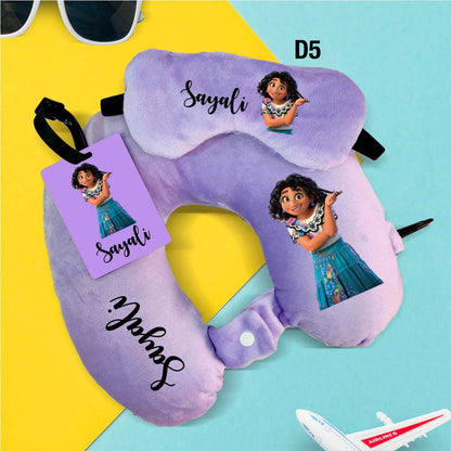 Travel Neck Pillow, Eye Mask & Luggage Tag Combo - 