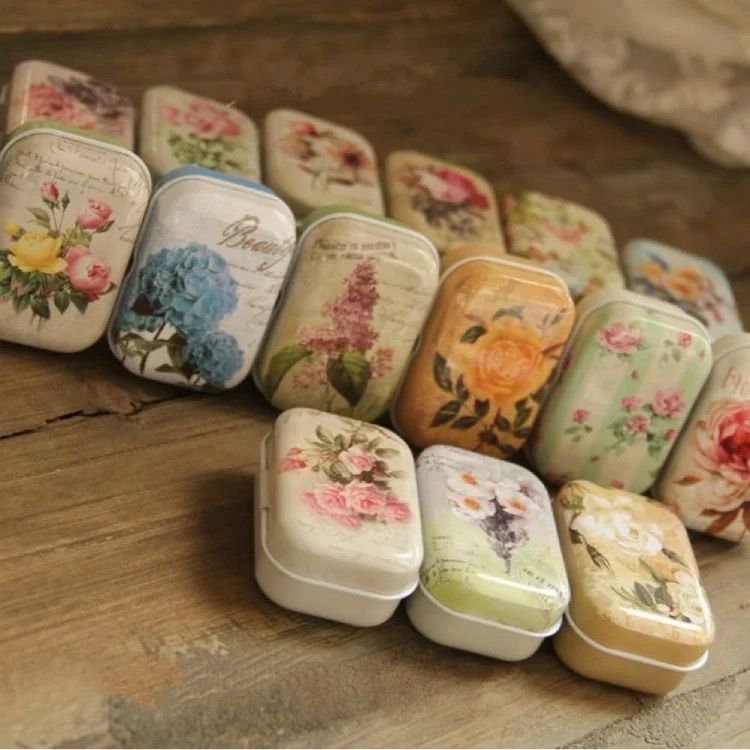 Vintage Floral Tins - 